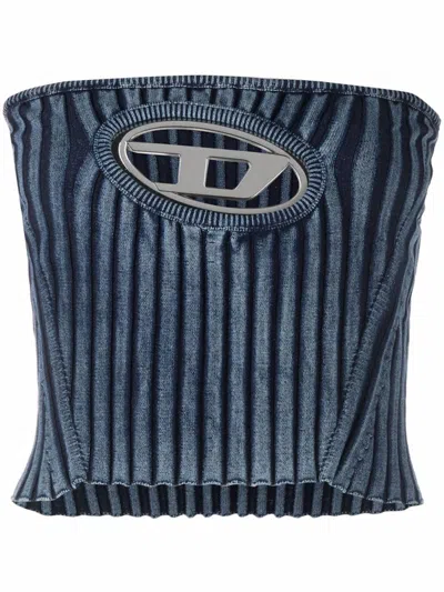 Pre-owned Diesel Women's  Mclarksville Top In Denim