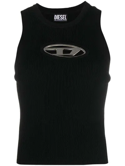Pre-owned Diesel Women's  Monerva Top In Black
