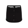 Diesel High-waisted Mini Skirt Unique Pattern In Black
