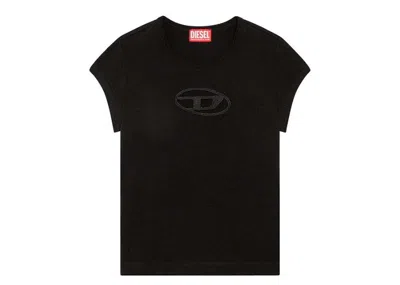 Pre-owned Diesel Women's  Tangie T-shirt In Black