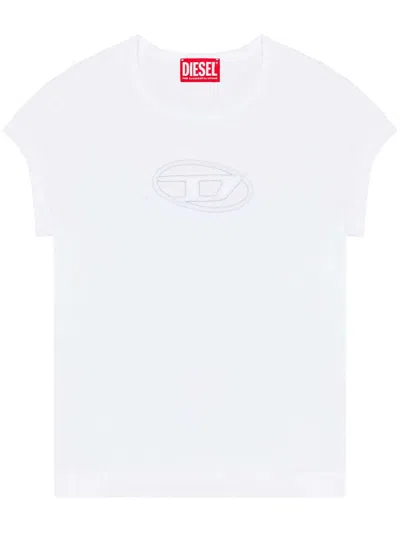 Pre-owned Diesel Women's  Tangie T-shirt In White
