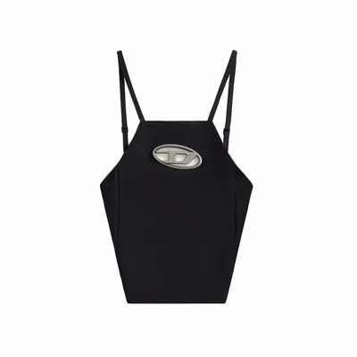 Pre-owned Diesel Women's  Twilight Tank Top In Black