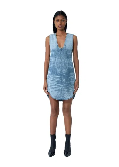Diesel Blue Crepe Mini Dress