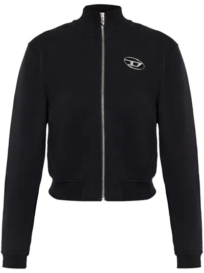 Diesel Women `f-flacin` Zip Sweatshirt In Black