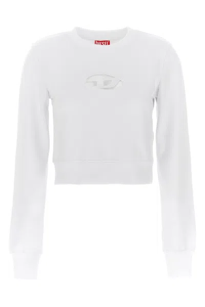 Diesel F-slimmy Cropped Sweatshirt In Multicolor