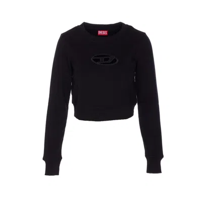 Diesel Women F-slimmy-od Sweatshirt In Black