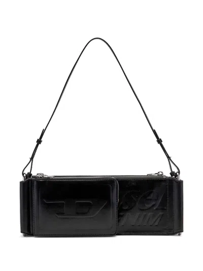Diesel Women Flag Shoulder Bag In Black