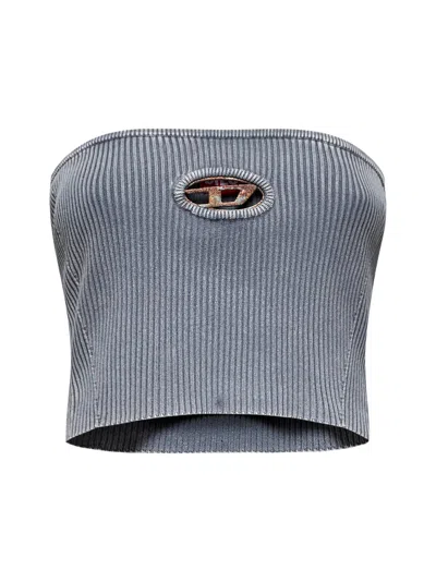 Diesel Women Grey M-clarksvillex Bandeau Top In Gray