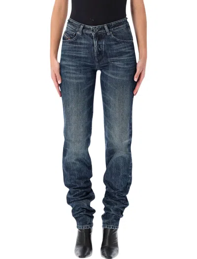 Diesel Women's High-rise Straight-leg Jeans In Blue