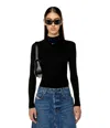 Diesel Women's Knitwear  A10399 Oblan T-mokky-ls-microdiv 9xx In Black