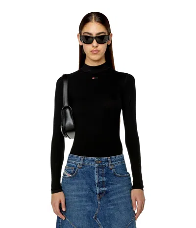 Diesel Women's Knitwear  A10399 Oblan T-mokky-ls-microdiv 9xx In Black