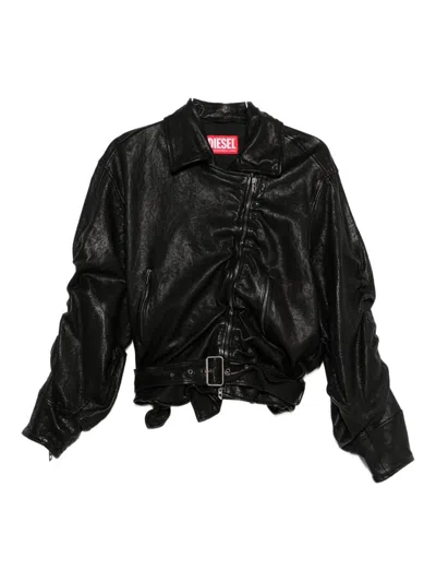 DIESEL DIESEL WOMEN LEATHER JACKET