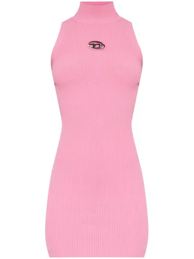 Diesel Women's Logo Mini Dress In Pink