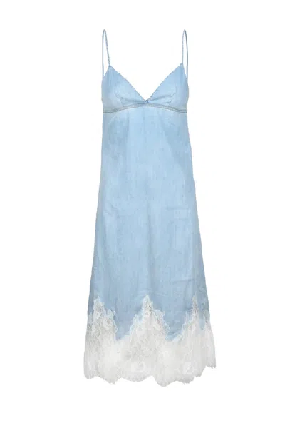 Diesel Women's Long Dress - Light Blue Lace