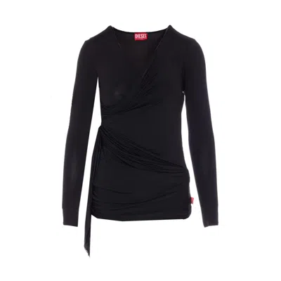 Diesel Women Long Sleeves Top In Black