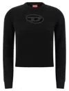 Diesel M-areesa Slim Cut-out Logo Sweater In Black