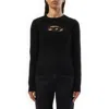 Diesel F-slimmy-od Sweatshirt In Black