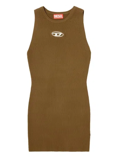 DIESEL DIESEL WOMEN `M-CADDIX` RIBBED KNIT SLEEVELESS DRESS