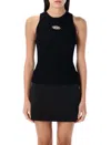 Diesel 'm-caddix' Black Top With Oval D Logo Plaque On The Front In Black