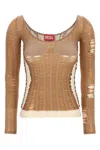 Diesel M-calai Long Sleeve Jersey In Brown