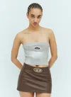 Diesel Silver M-clarksvillex-c Tube Top In Silver