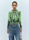 Diesel Inlay M-symi Pullover With Trompe L'oeil In Green