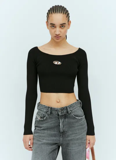 DIESEL DIESEL WOMEN M-VERA-LS KNIT CROP TOP