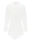 Diesel Midi Chemisier With Logo In White