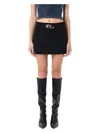 Diesel Black Stretch Twill O-dixy Miniskirt In Black