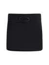 Diesel Black Stretch Twill O-dixy Miniskirt In Black