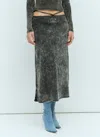 Diesel Women O-rossi Midi Skirt In Gray