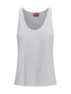 Diesel Ribbed Tank With Oval D In White