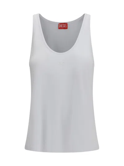 DIESEL DIESEL WOMEN OVAL D RIBBED TANK TOP