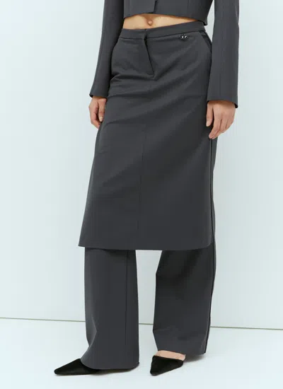 Diesel Women P-earl Hybrid Skirt-pants In Grey
