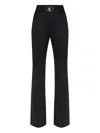 Diesel Women P-erseus Wool Blend Trousers In Black