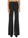 Diesel Solid Color P-lumys Pants With Frayed Detail In Black
