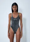 Diesel Women Phoebe-dnm Bodysuit In Gray