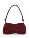 Diesel Bordeaux Synthetic Fur Shoulder Bag With Logo In Multi