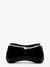 Diesel Women Play Clutch Patent Fabric Shoulder Bag In Black