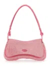 Diesel Play-clutch In Coloured Hairy Leather In Pink
