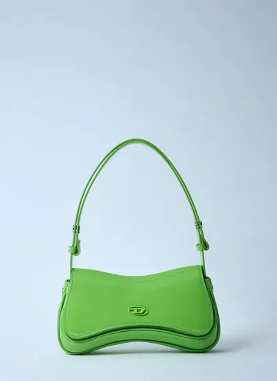 Diesel Women Play Clutch Shoulder Bag In Green