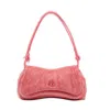 Diesel Play-clutch In Coloured Hairy Leather In Pink