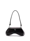 Diesel 'play' Black Shoulder Bag With Oval D Logo Detail On The Front In Ecoleather Woman