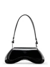 Diesel 'play' Black Shoulder Bag With Oval D Logo Detail On The Front In Ecoleather Woman In Black
