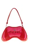 Diesel Play Pink Shoulder Bag With Logo Detail On The Front In Eco-leather Woman In Multicolor