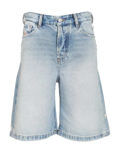 Diesel Regular Denim Shorts Jeans Light Blue