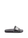 Diesel Sa-mayemi Cc Logo-embossed Slides In Black
