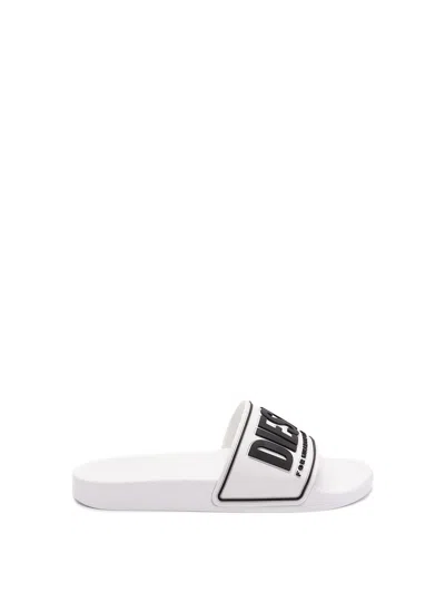 DIESEL DIESEL WOMEN `SA-MAYEMI CC W` SLIDES WITH EMBOSSED LOGO