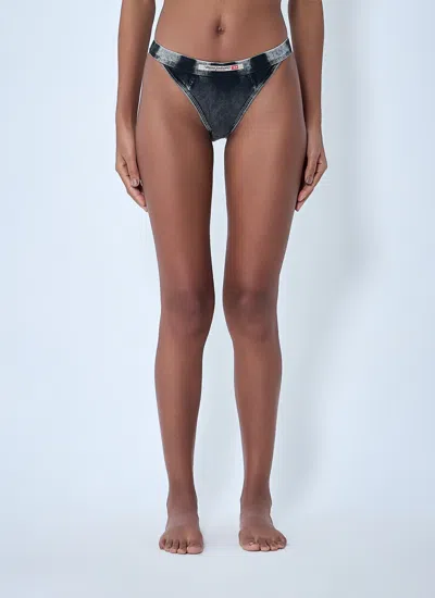 Diesel Women Scilla-dnm Briefs In Black