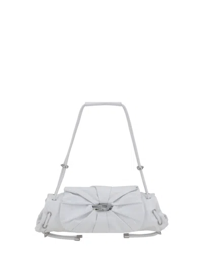 Diesel Women Scrunch-d Shoulder Bag In White